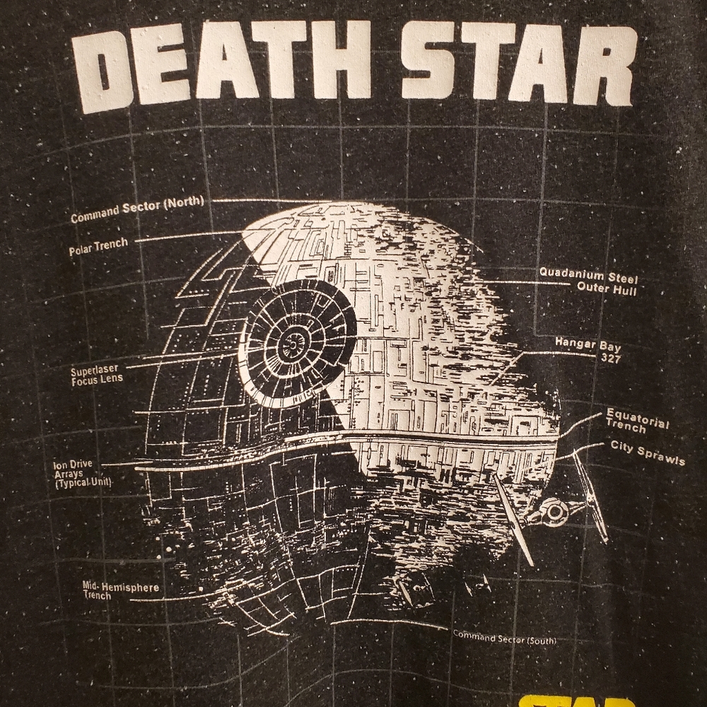 Star Wars Deathstar Blueprint t-shirt size Medium